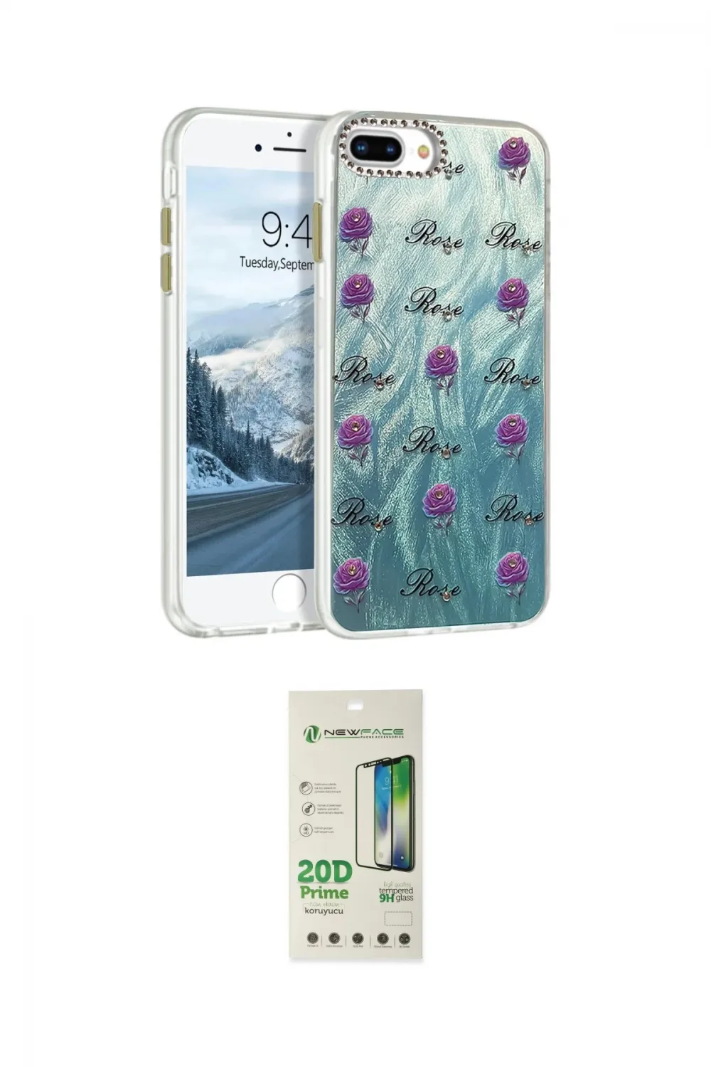 ieg™ iPhone 7 Plus Kılıf Zirve Modern Prime - Siyah 20D Premium Cam Ekran Koruyucu