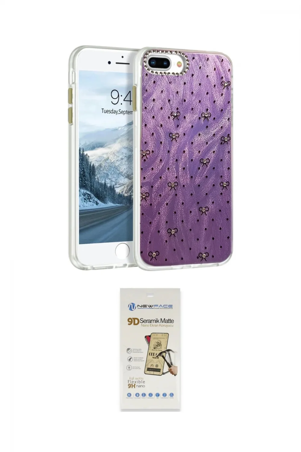 ieg™ iPhone 7 Plus Kılıf Zirve Modern Prime - Siyah Mat Seramik Nano Ekran Koruyucu