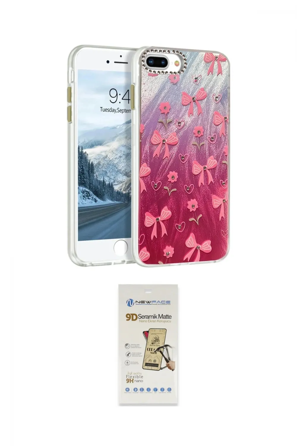 ieg™ iPhone 7 Plus Kılıf Zirve Modern Prime - Siyah Mat Seramik Nano Ekran Koruyucu