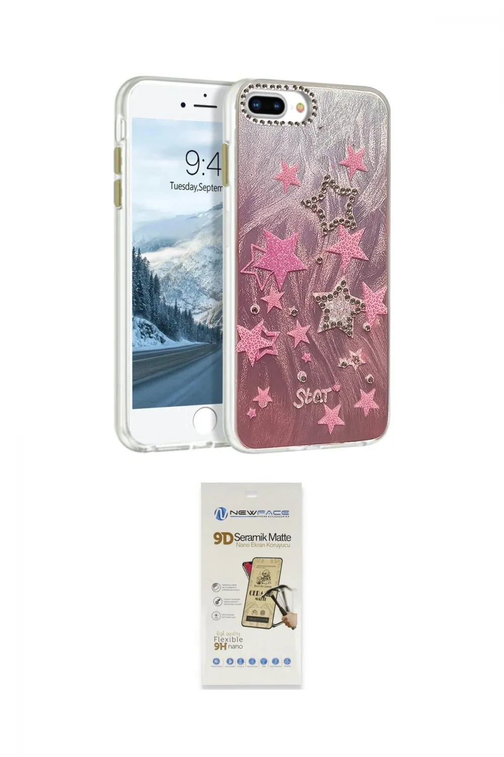 ieg™ iPhone 7 Plus Kılıf Zirve Modern Prime - Siyah Mat Seramik Nano Ekran Koruyucu