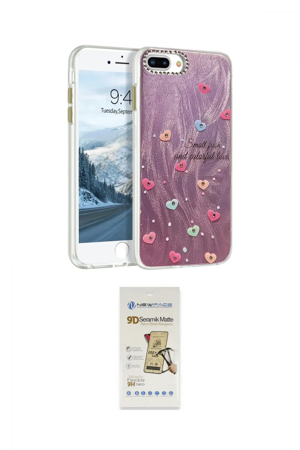 ieg™ iPhone 7 Plus Kılıf Zirve Modern Prime - Siyah Mat Seramik Nano Ekran Koruyucu