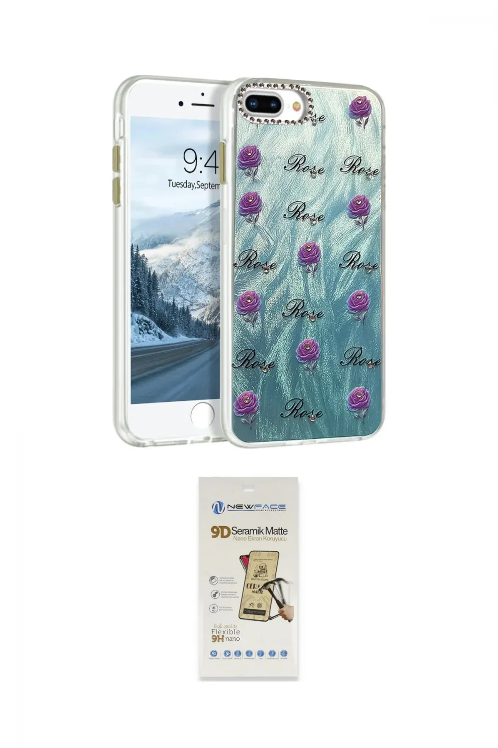 ieg™ iPhone 7 Plus Kılıf Zirve Modern Prime - Siyah Mat Seramik Nano Ekran Koruyucu
