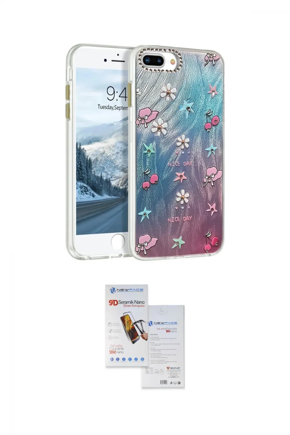 ieg™ iPhone 7 Plus Kılıf Zirve Modern Prime - Siyah Seramik Nano Ekran Koruyucu