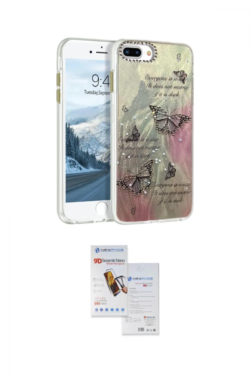 ieg™ iPhone 7 Plus Kılıf Zirve Modern Prime - Siyah Seramik Nano Ekran Koruyucu