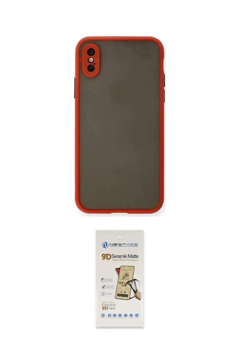 ieg™ iPhone X Kılıf Ahenk Çizgi Serisi - Siyah Mat Seramik Nano Ekran Koruyucu