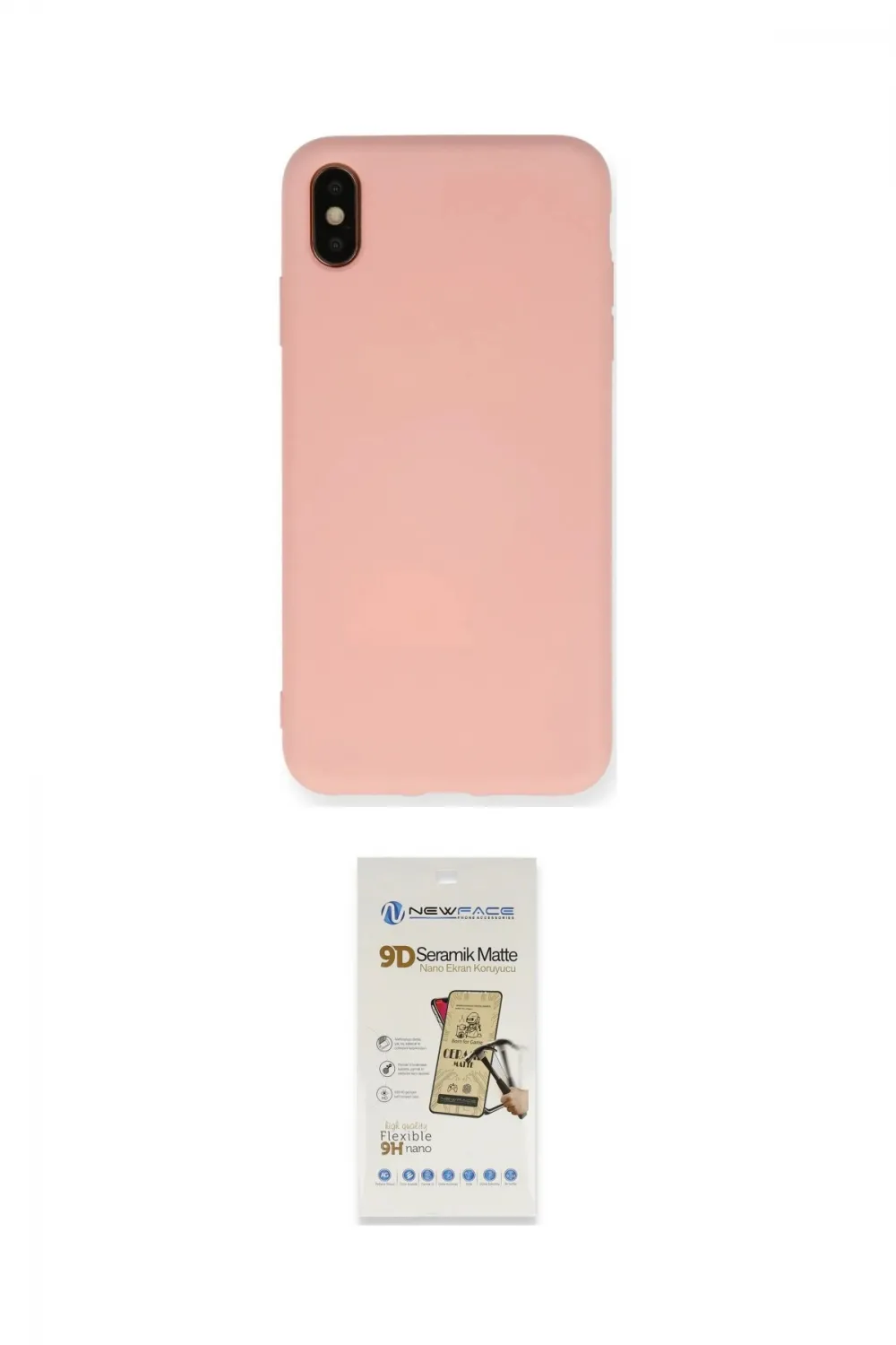 ieg™ iPhone X Kılıf Ahenk Serisi - Siyah Mat Seramik Nano Ekran Koruyucu