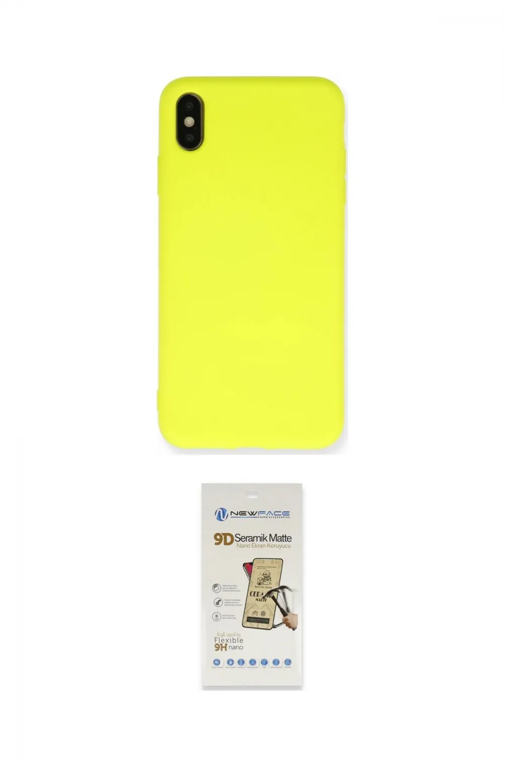 ieg™ iPhone X Kılıf Ahenk Serisi - Siyah Mat Seramik Nano Ekran Koruyucu