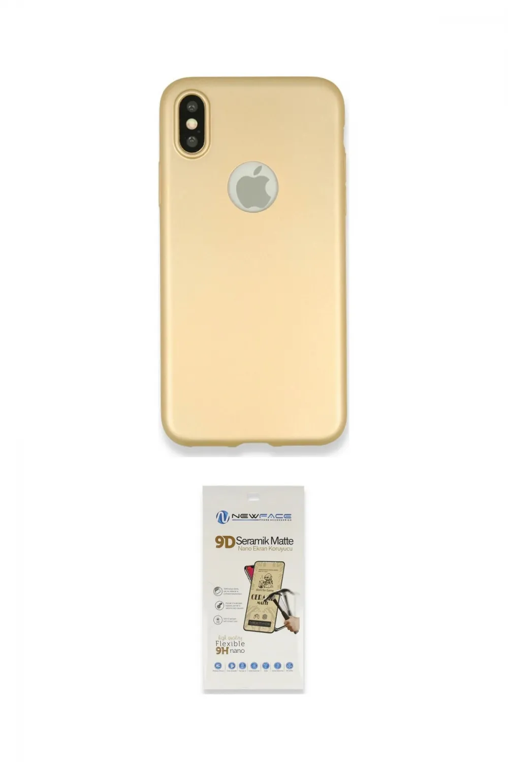 ieg™ iPhone X Kılıf Kozmos Yansıma Özel Seri - Siyah Mat Seramik Nano Ekran Koruyucu