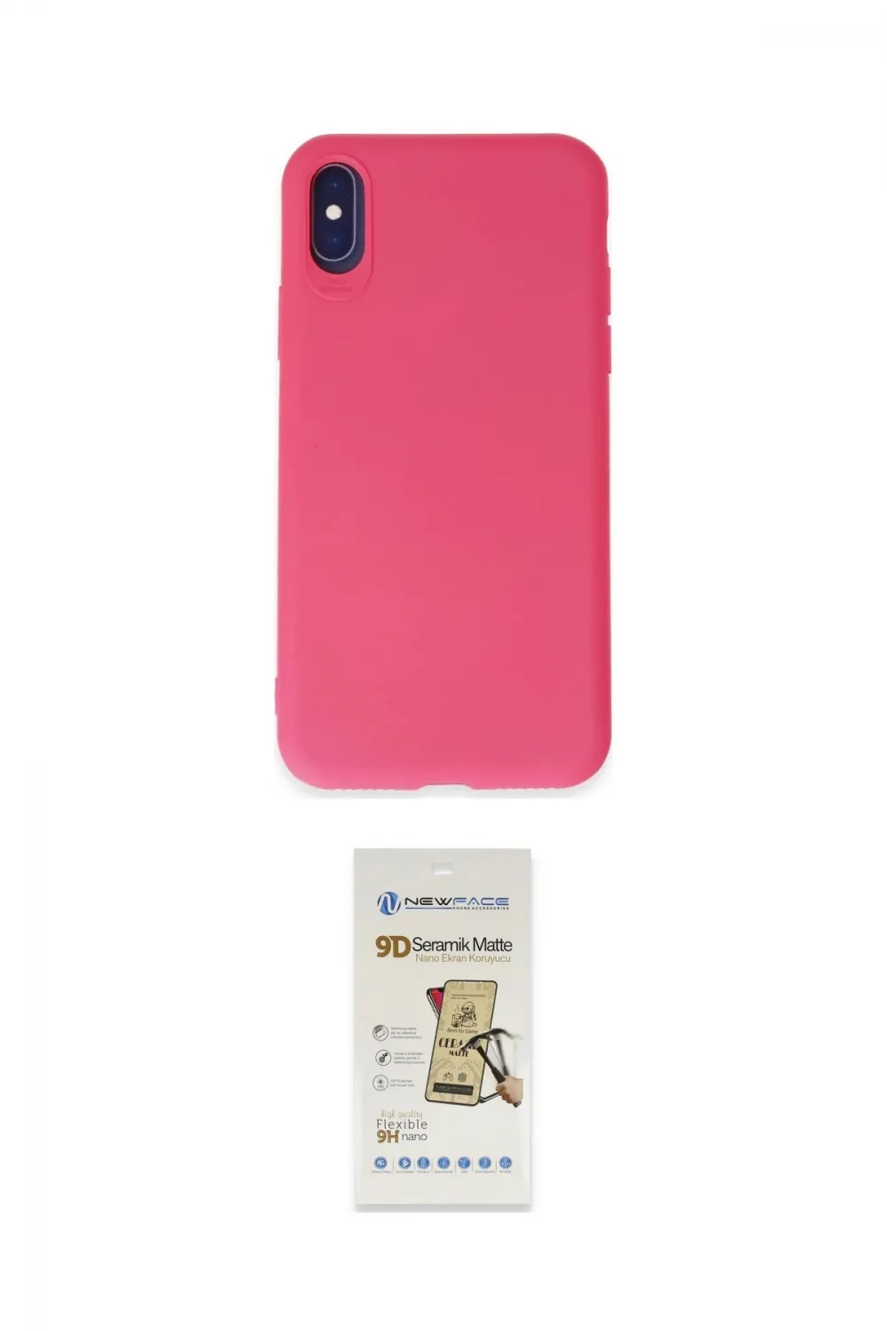 ieg™ iPhone X Kılıf Kozmos Yansıma Özel Seri - Siyah Mat Seramik Nano Ekran Koruyucu