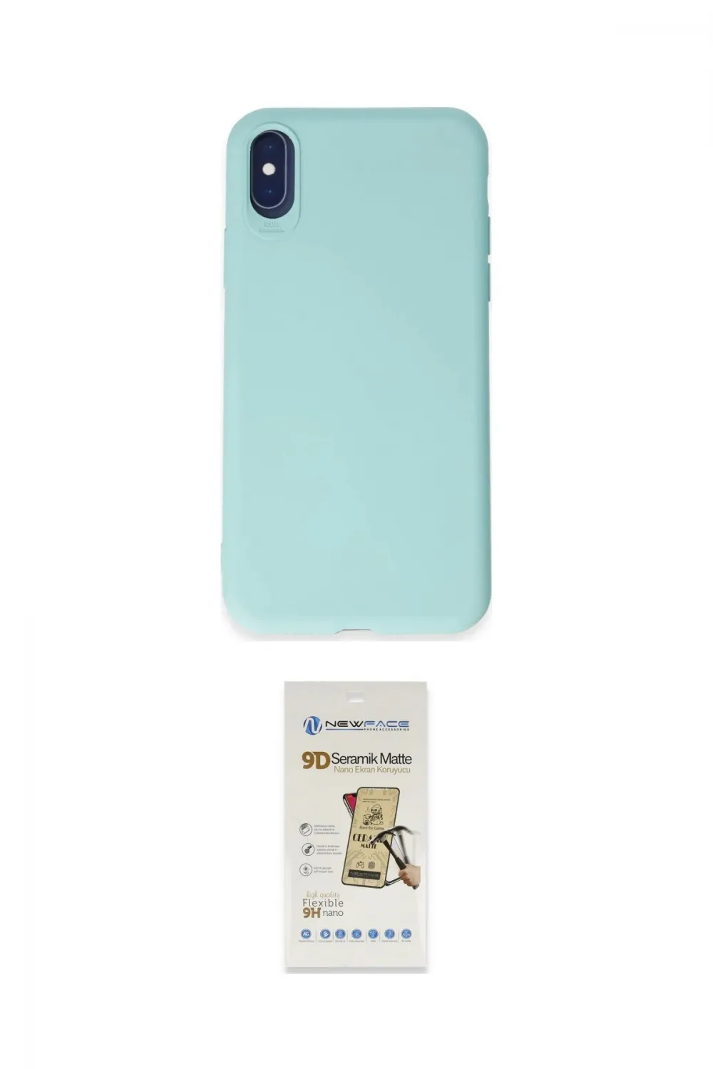 ieg™ iPhone X Kılıf Kozmos Yansıma Özel Seri - Siyah Mat Seramik Nano Ekran Koruyucu