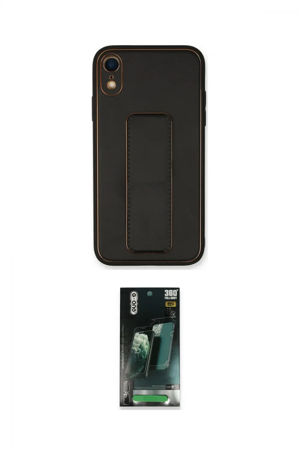 ieg™ iPhone XR Kılıf Akış Doku - Şeffaf 360 Full Body Arka Koruyucu