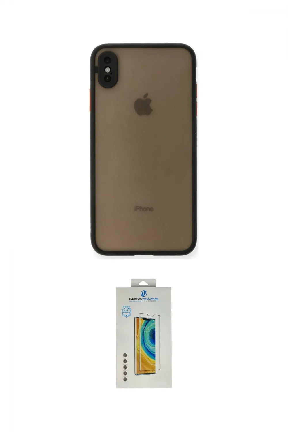 ieg™ iPhone XS Max Kılıf Ahenk Çizgi Serisi - Siyah Polymer Nano Ekran Koruyucu