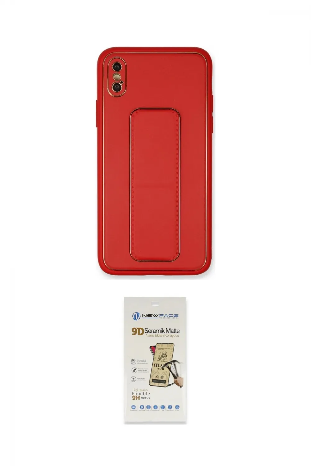 ieg™ iPhone XS Max Kılıf Akış Doku - Siyah Mat Seramik Nano Ekran Koruyucu