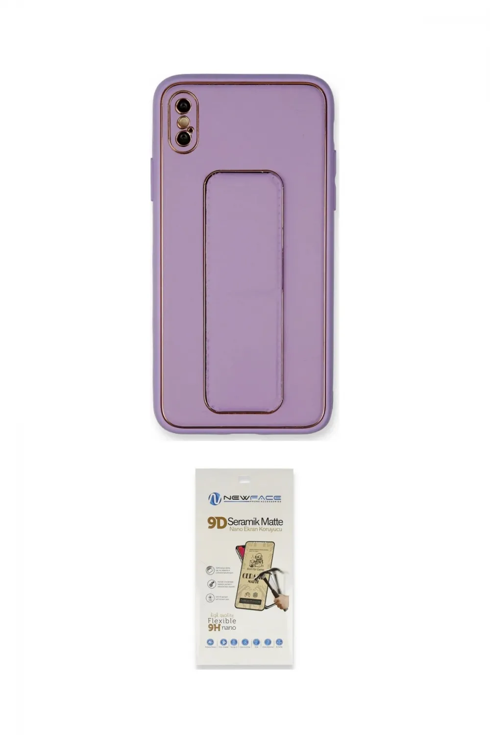 ieg™ iPhone XS Max Kılıf Akış Doku - Siyah Mat Seramik Nano Ekran Koruyucu
