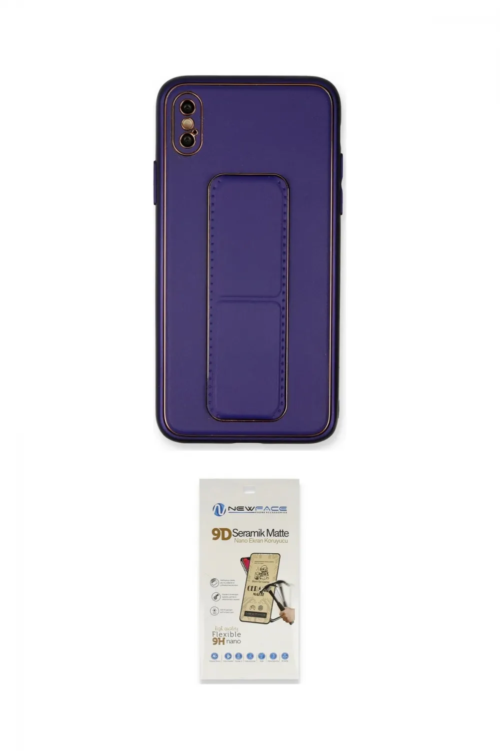 ieg™ iPhone XS Max Kılıf Akış Doku - Siyah Mat Seramik Nano Ekran Koruyucu