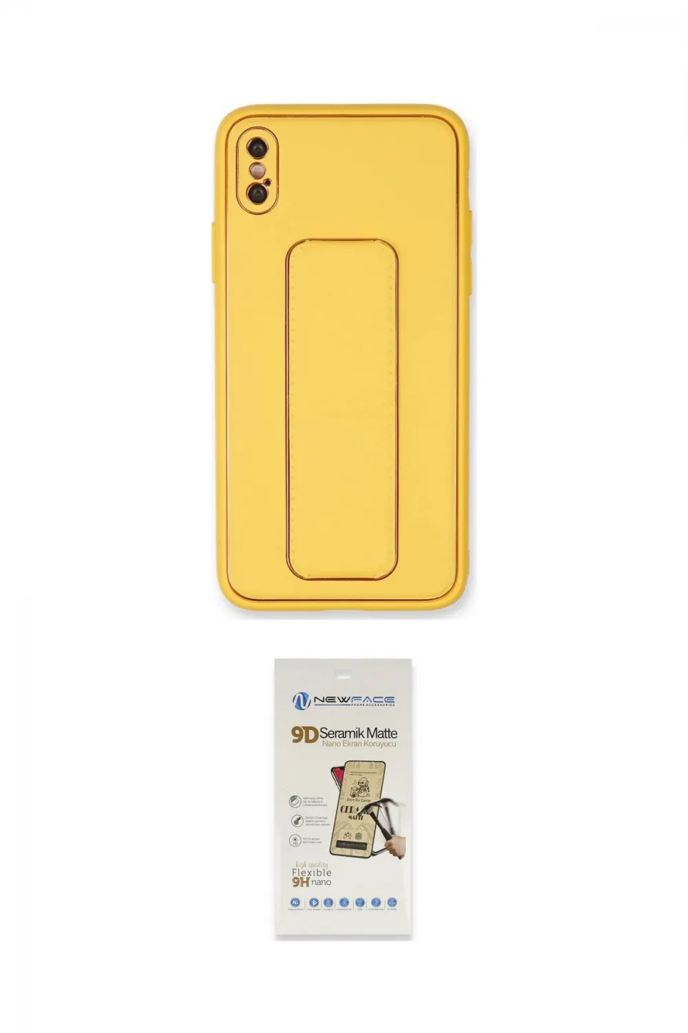 ieg™ iPhone XS Max Kılıf Akış Doku - Siyah Mat Seramik Nano Ekran Koruyucu