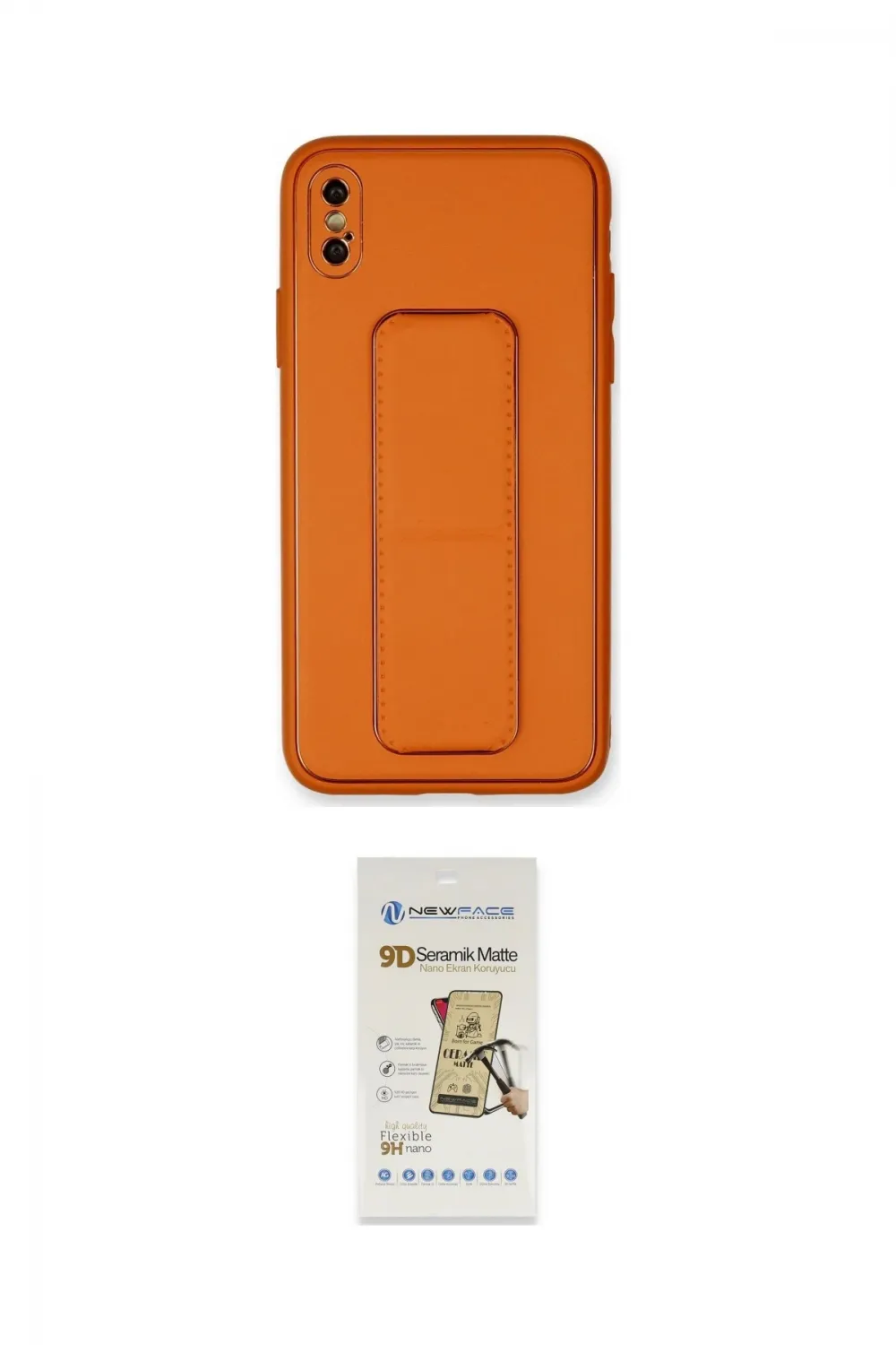 ieg™ iPhone XS Max Kılıf Akış Doku - Siyah Mat Seramik Nano Ekran Koruyucu