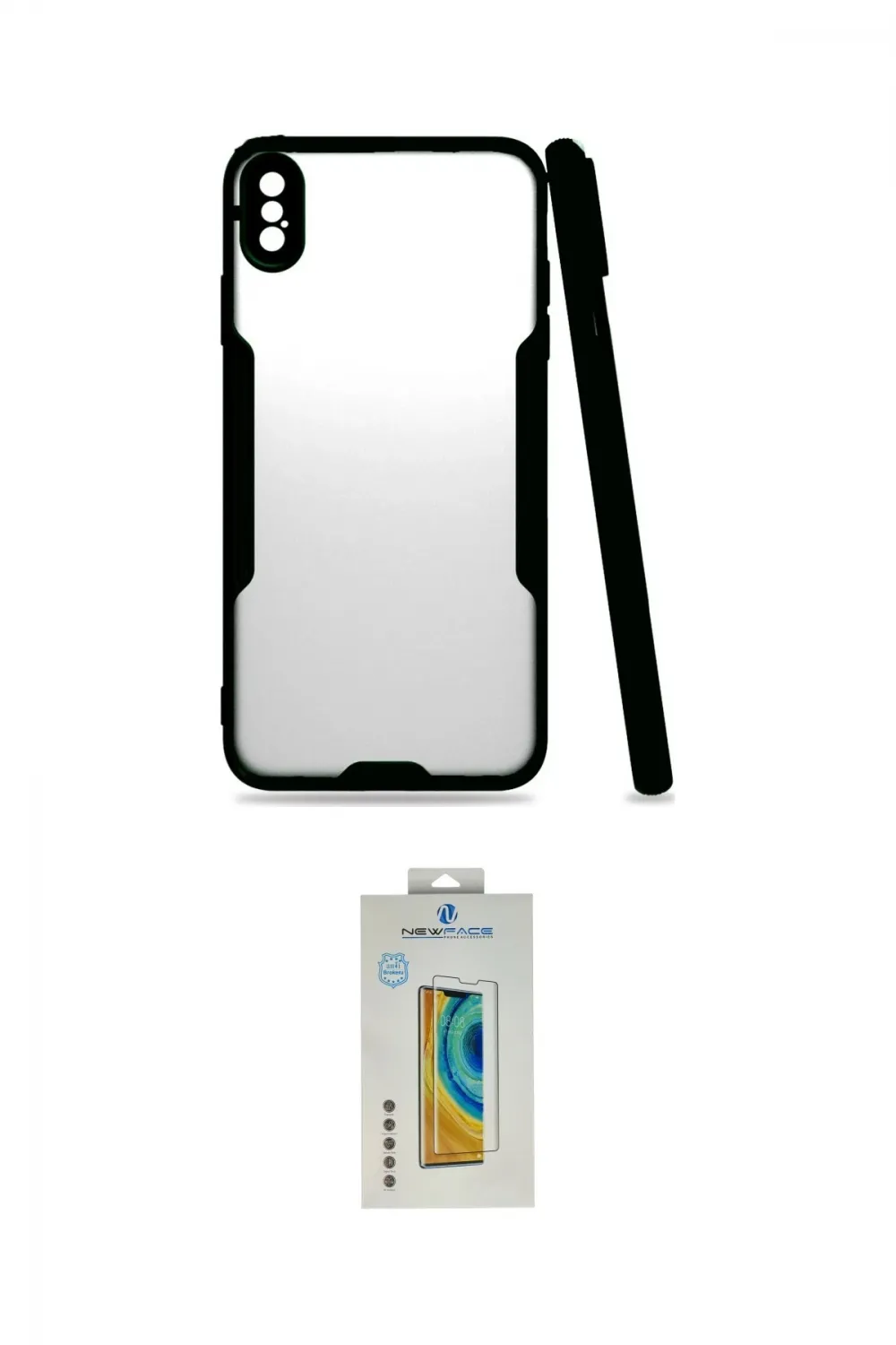 ieg™ iPhone XS Max Kılıf Atlas Asil Serisi - Siyah Polymer Nano Ekran Koruyucu