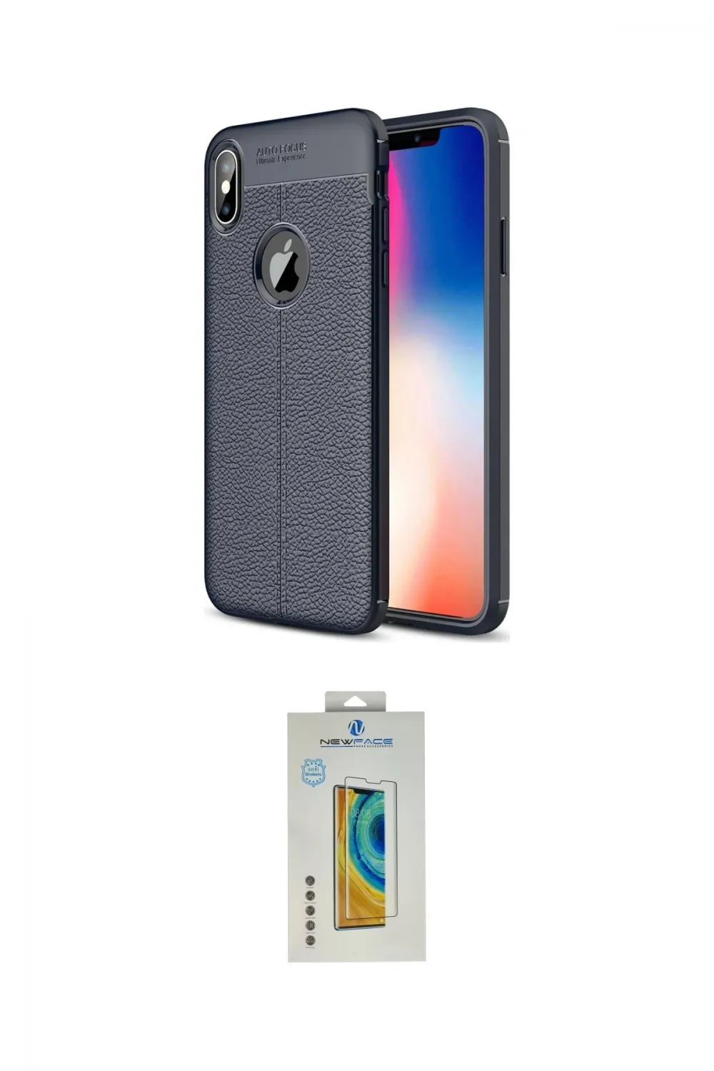 ieg™ iPhone XS Max Kılıf Doruk Klasik Özel Seri - Siyah Polymer Nano Ekran Koruyucu
