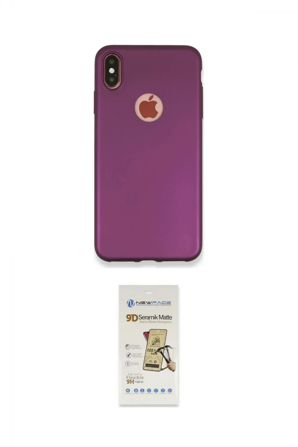 ieg™ iPhone XS Max Kılıf Kozmos Yansıma Özel Seri - Siyah Mat Seramik Nano Ekran Koruyucu