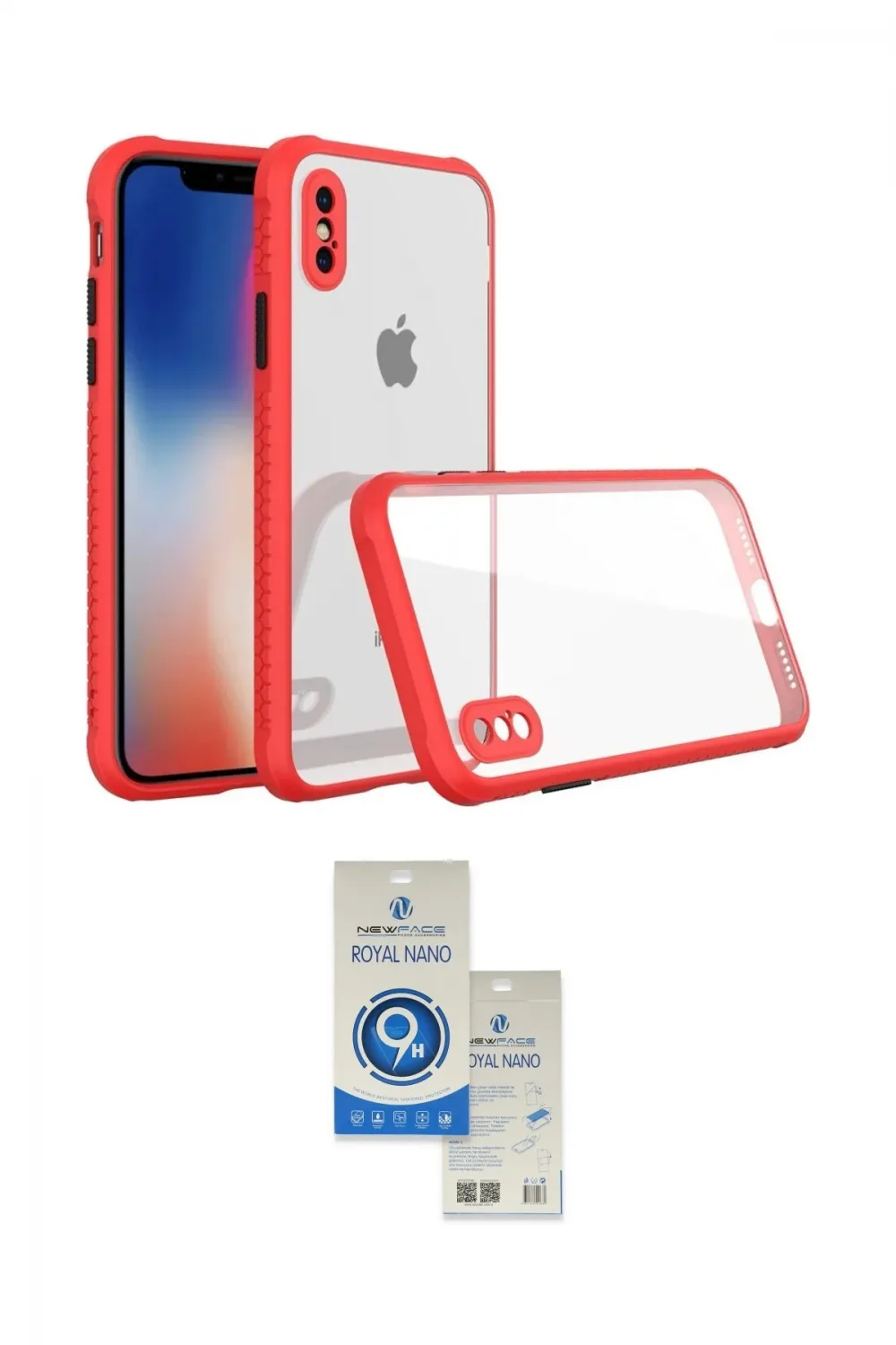 ieg™ iPhone XS Max Kılıf Nova Asil Özel Seri - Şeffaf Royal Nano Ekran Koruyucu