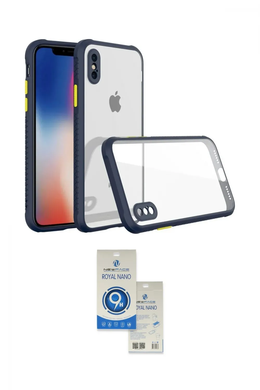 ieg™ iPhone XS Max Kılıf Nova Asil Özel Seri - Şeffaf Royal Nano Ekran Koruyucu