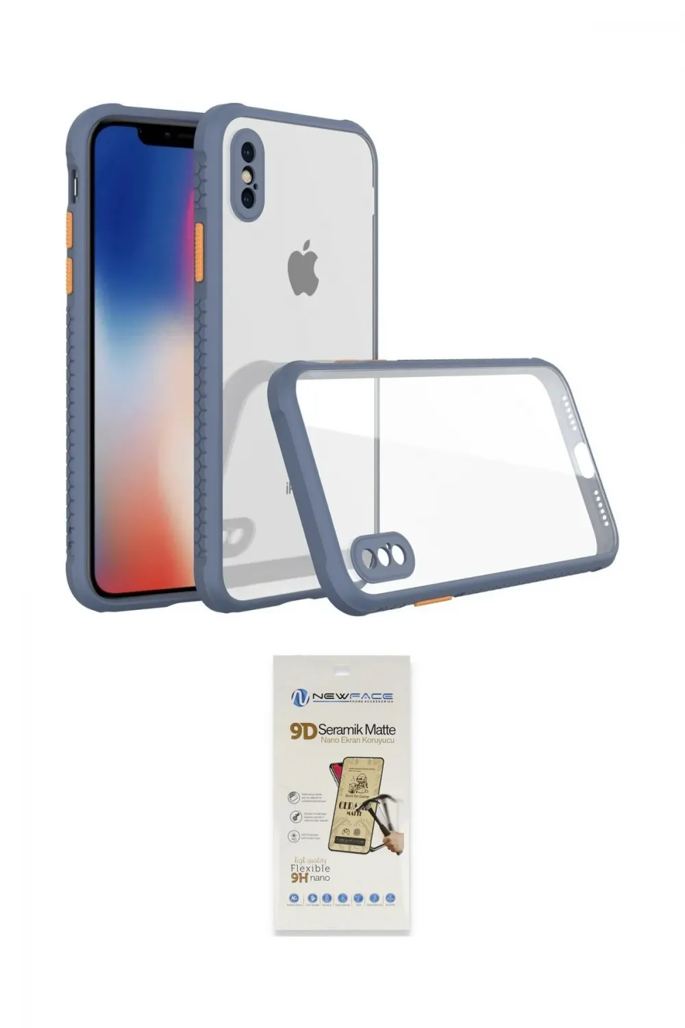 ieg™ iPhone XS Max Kılıf Nova Asil Özel Seri - Siyah Mat Seramik Nano Ekran Koruyucu