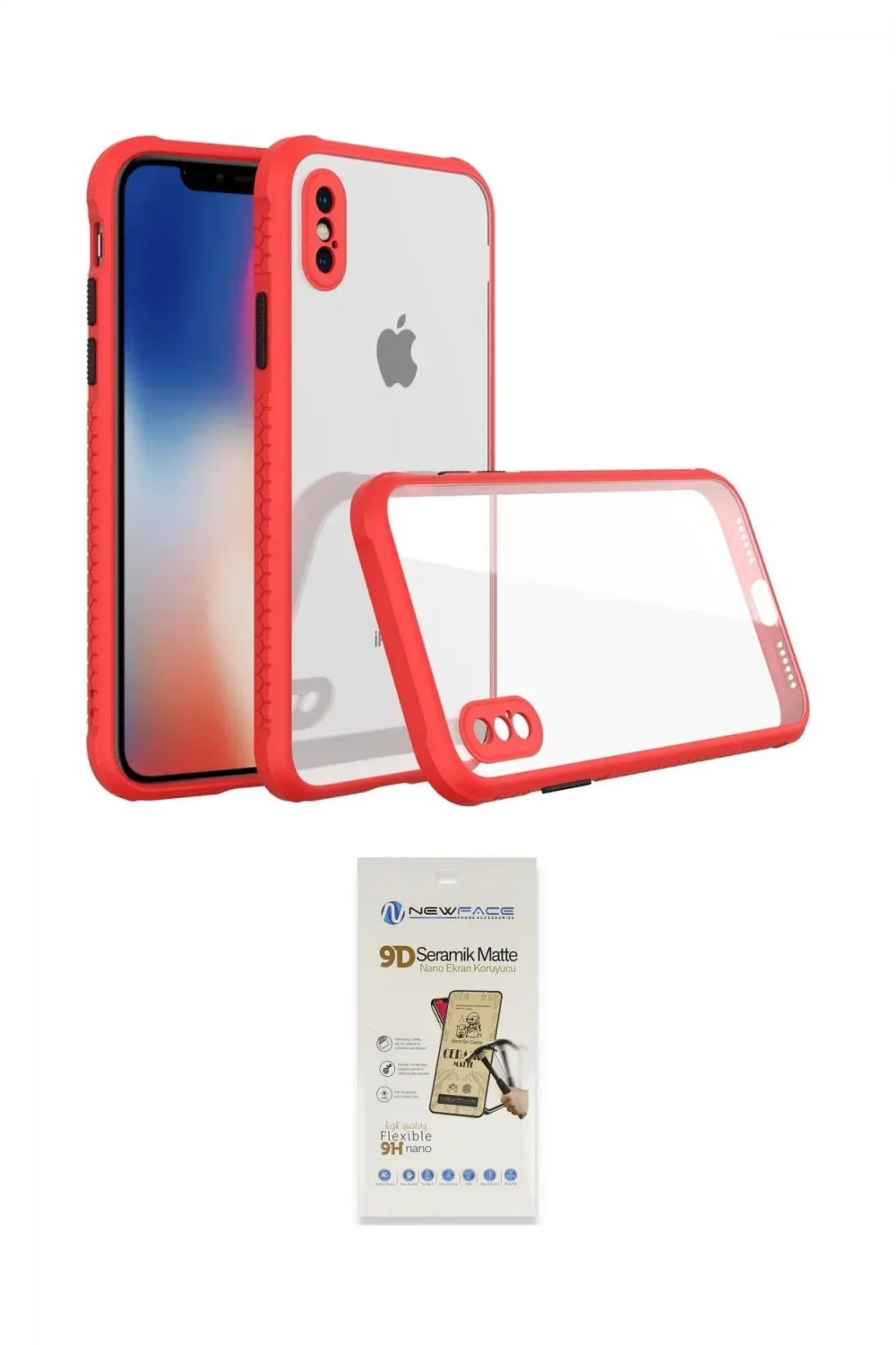 ieg™ iPhone XS Max Kılıf Nova Asil Özel Seri - Siyah Mat Seramik Nano Ekran Koruyucu