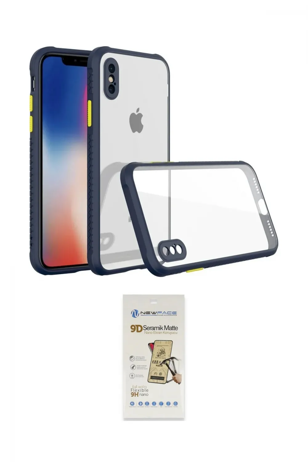 ieg™ iPhone XS Max Kılıf Nova Asil Özel Seri - Siyah Mat Seramik Nano Ekran Koruyucu