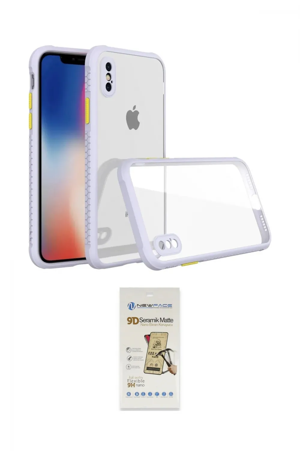 ieg™ iPhone XS Max Kılıf Nova Asil Özel Seri - Siyah Mat Seramik Nano Ekran Koruyucu