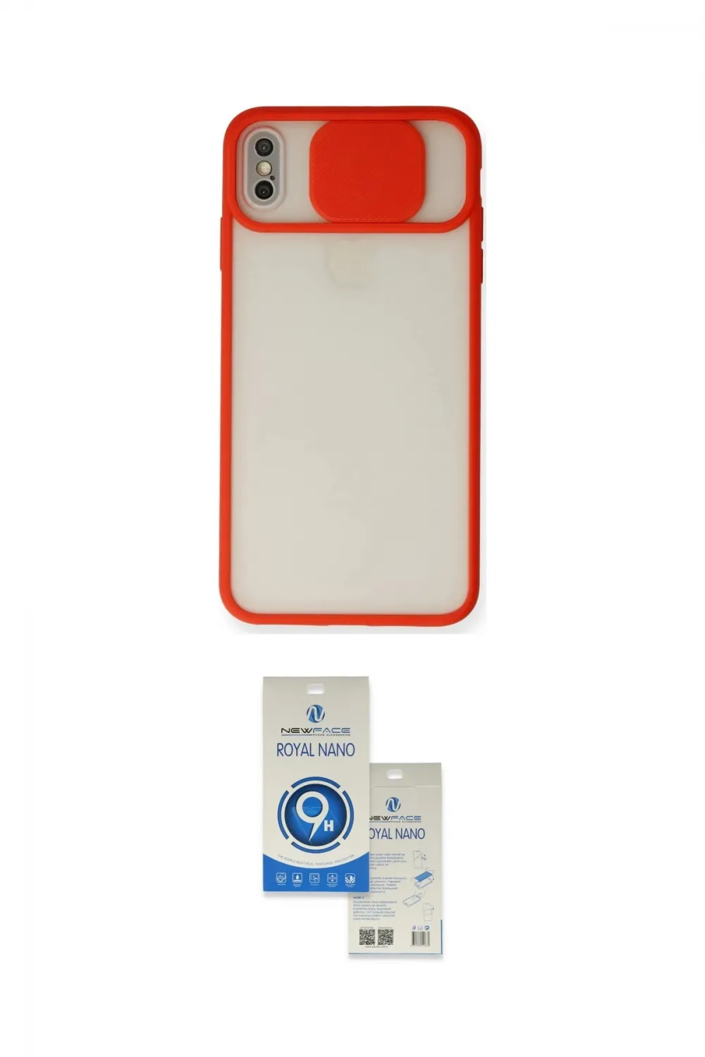ieg™ iPhone XS Max Kılıf Vadi Çizgi - Şeffaf Royal Nano Ekran Koruyucu