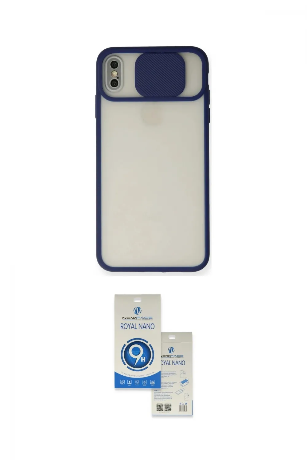 ieg™ iPhone XS Max Kılıf Vadi Çizgi - Şeffaf Royal Nano Ekran Koruyucu