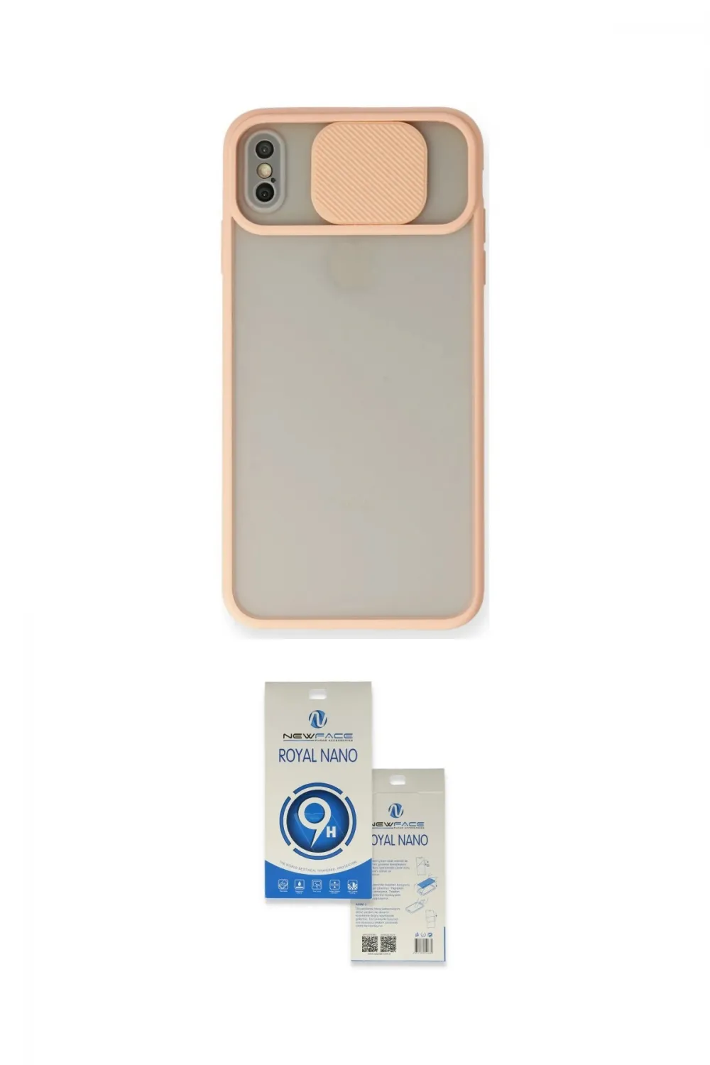 ieg™ iPhone XS Max Kılıf Vadi Çizgi - Şeffaf Royal Nano Ekran Koruyucu