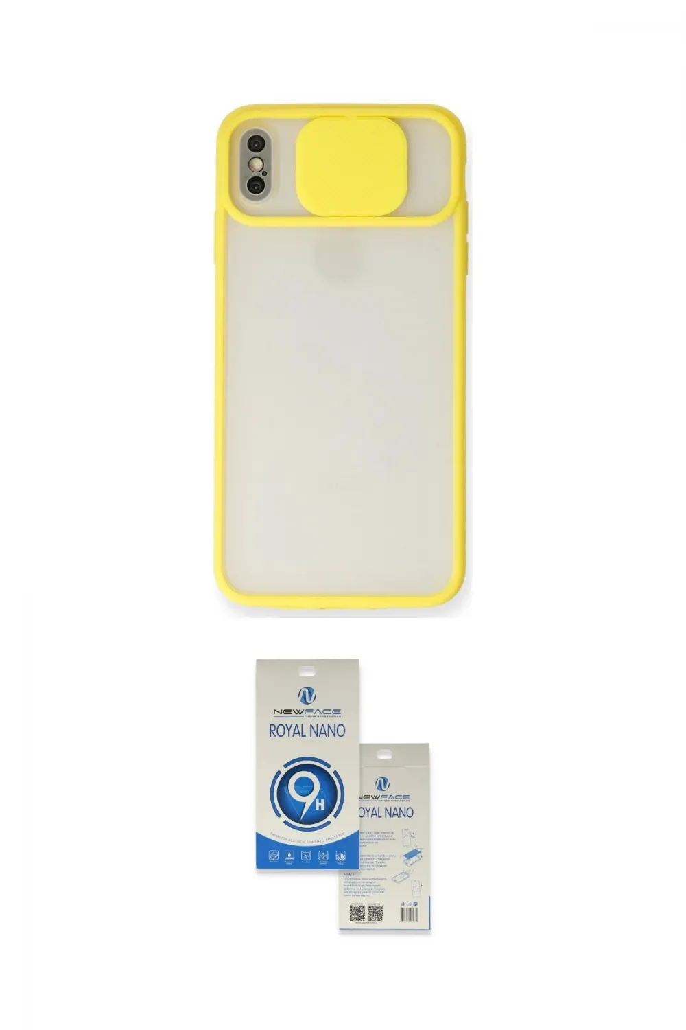 ieg™ iPhone XS Max Kılıf Vadi Çizgi - Şeffaf Royal Nano Ekran Koruyucu