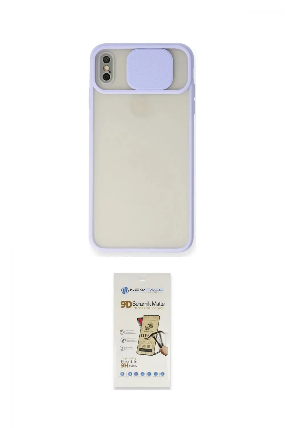 ieg™ iPhone XS Max Kılıf Vadi Çizgi - Siyah Mat Seramik Nano Ekran Koruyucu