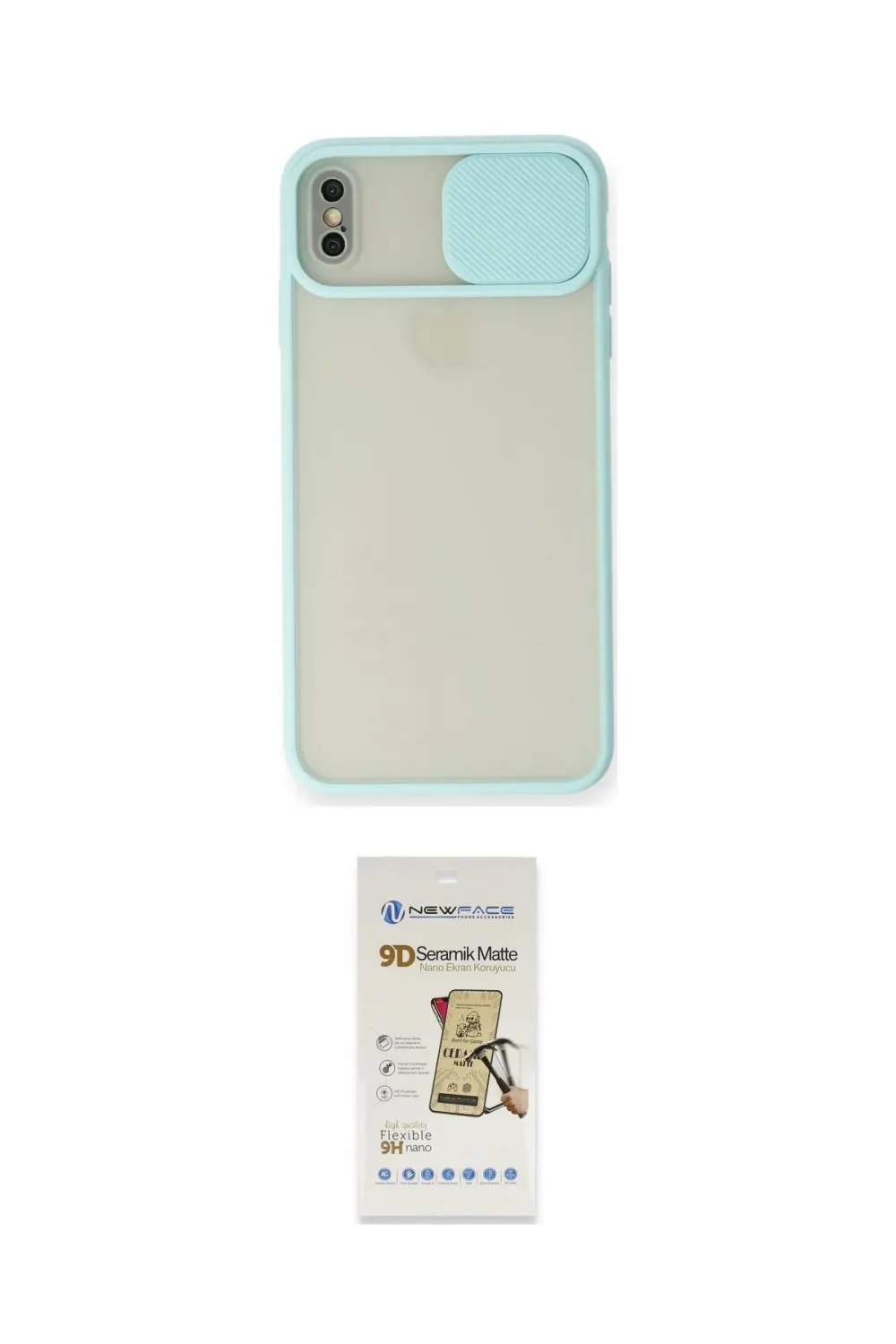 ieg™ iPhone XS Max Kılıf Vadi Çizgi - Siyah Mat Seramik Nano Ekran Koruyucu