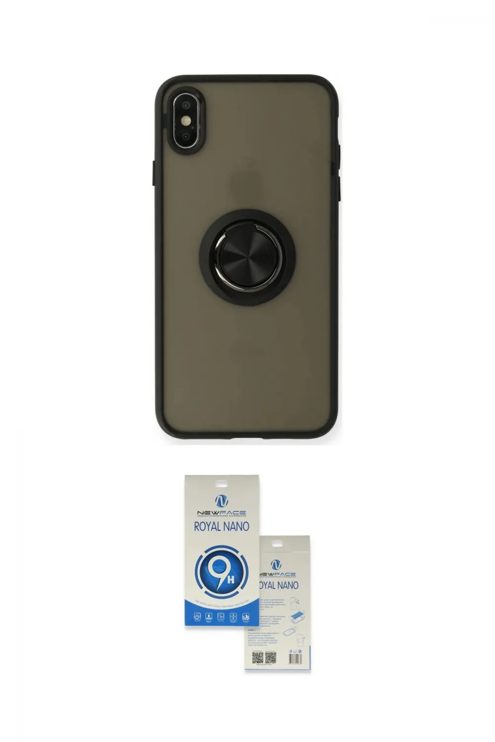 ieg™ iPhone XS Max Kılıf Yörünge Çizgi - Şeffaf Royal Nano Ekran Koruyucu
