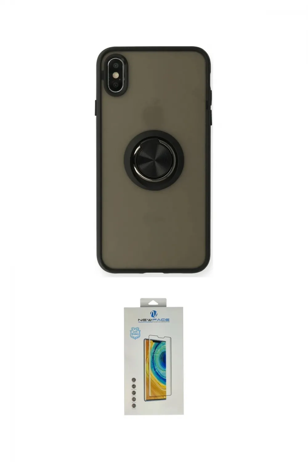 ieg™ iPhone XS Max Kılıf Yörünge Çizgi - Siyah Polymer Nano Ekran Koruyucu