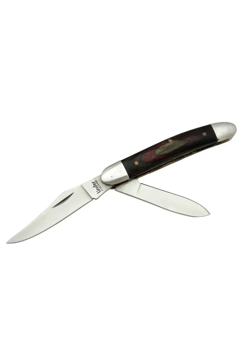 ieg™ K-21 Linder Çiftli / Çift Ağızlı Çakı 14,5 cm - Ahşap Saplı, Manuel