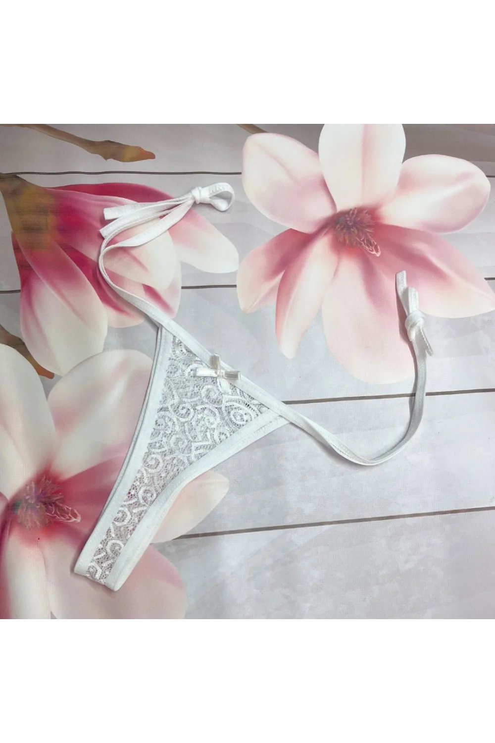 Kadın 3lü Dantelli Yandan Bağlamalı Seksi Tanga IEG0054