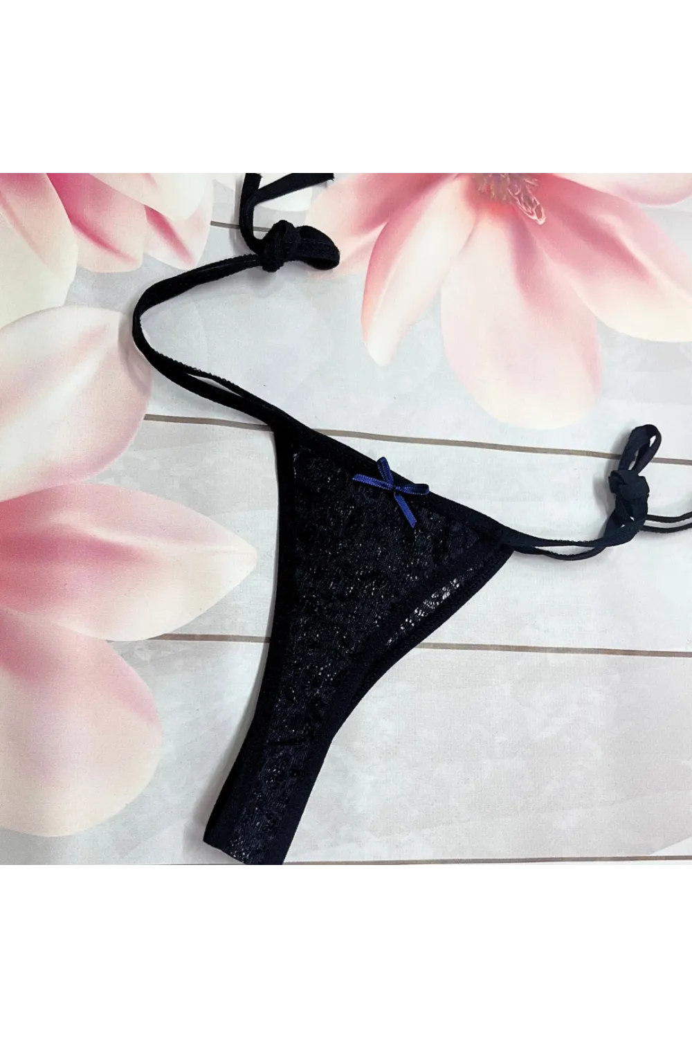 Kadın 3lü Dantelli Yandan Bağlamalı Seksi Tanga IEG0054