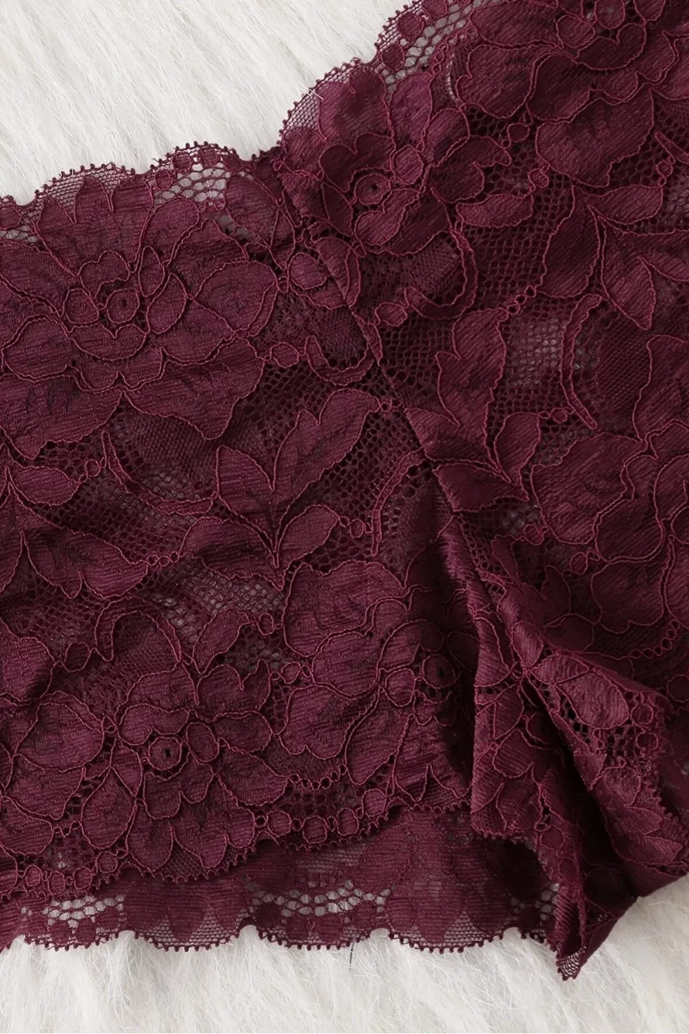ieg™ Kadın Bordo Dantelli & Kurdelalı Sütyen Külot Takımı