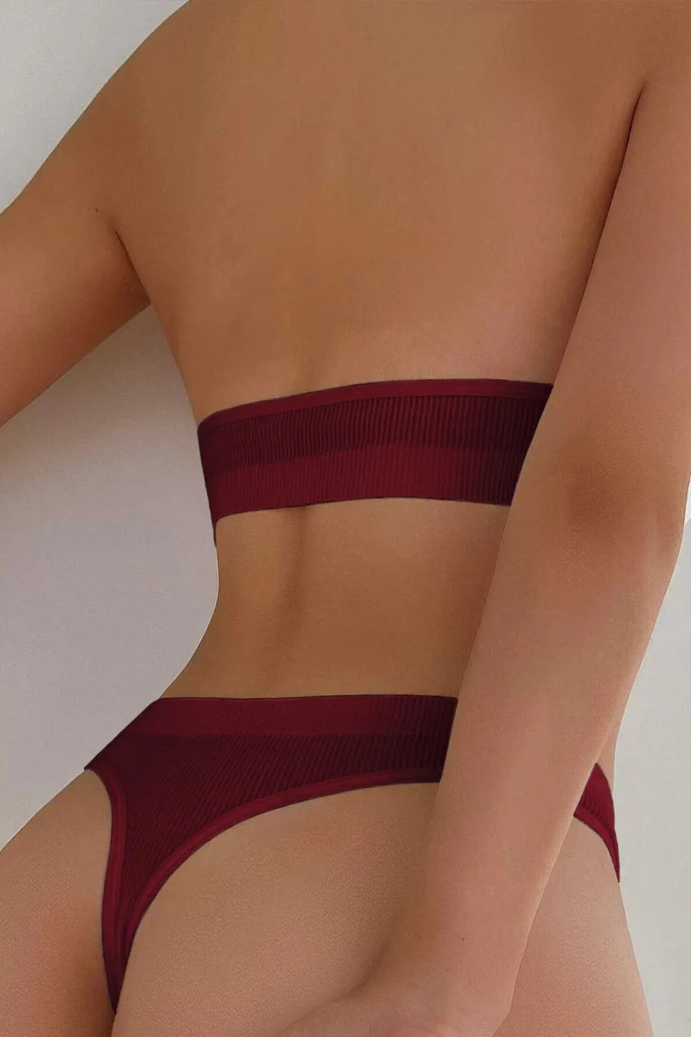 ieg™ Kadın Bordo Seamless Tanga Sütyen Takım