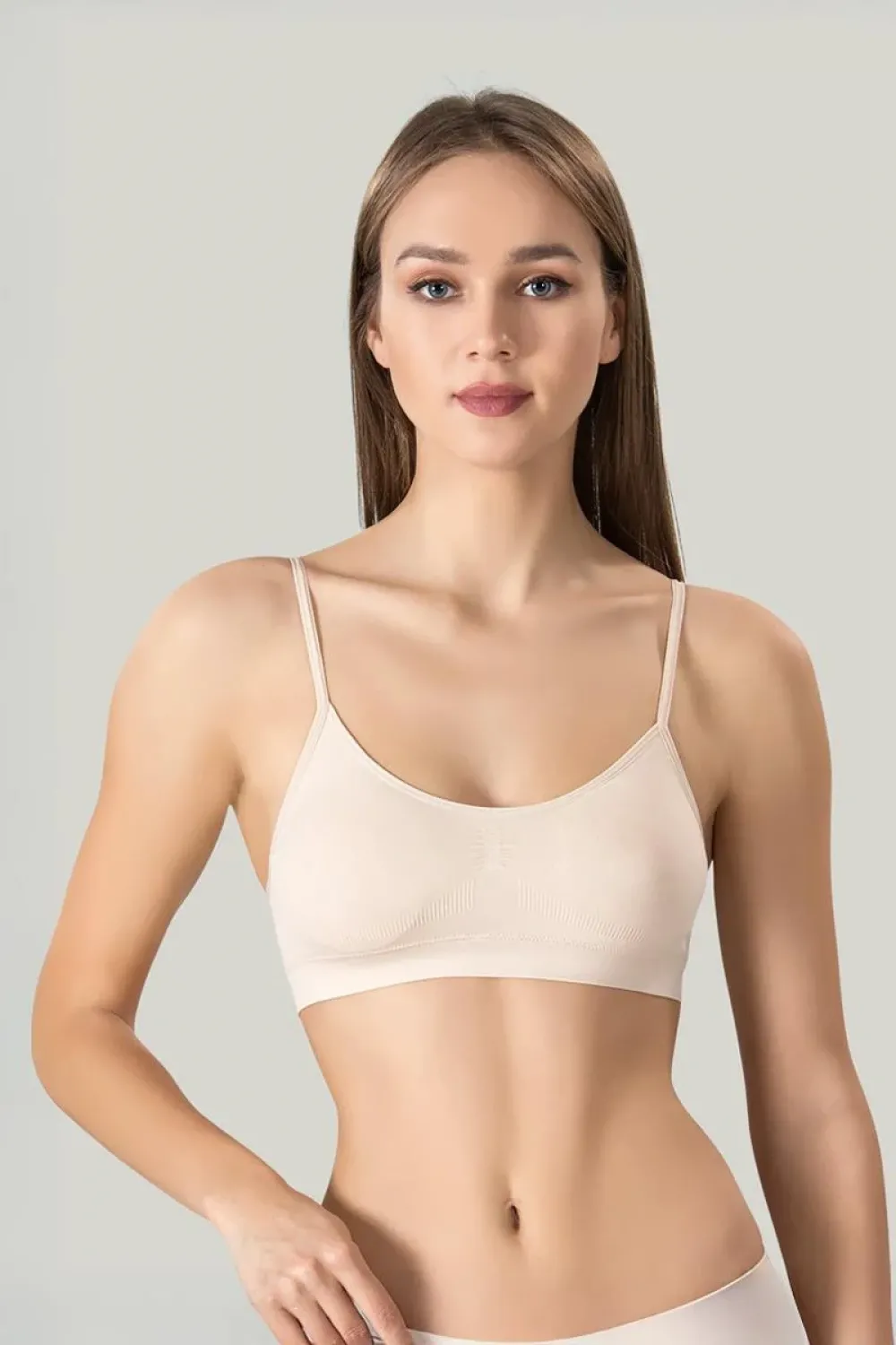 ieg™ Kadın Ince Askılı Pedli Büstiyer Yarım Atlet Sütyen 3lü Set.