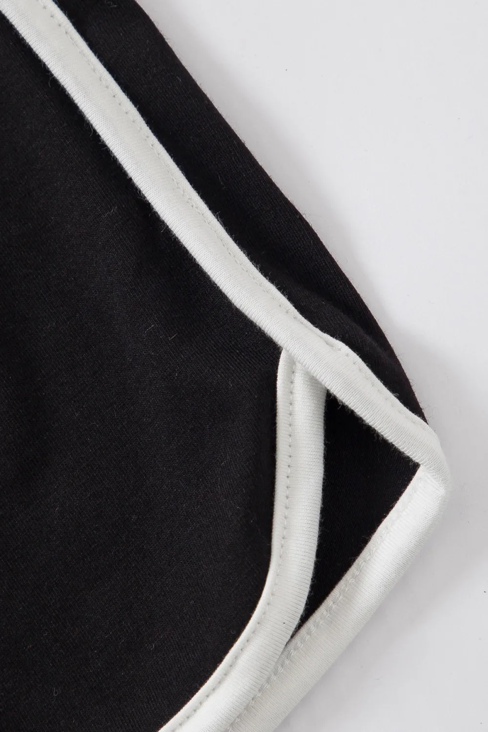 ieg™ Kadın Siyah Askılı Crop Top ve Şortlu Gecelik Takım