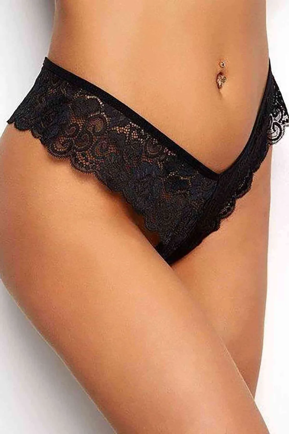 ieg™ Kadın Siyah Dantelli Seksi Külot