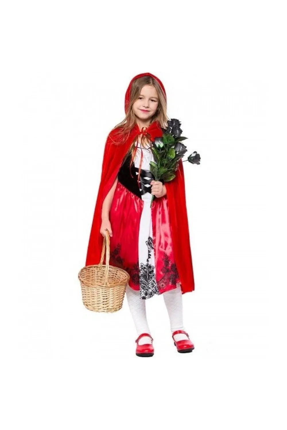 Kırmızı Başlıklı Kız Şapkalı Pelerin 90 cm