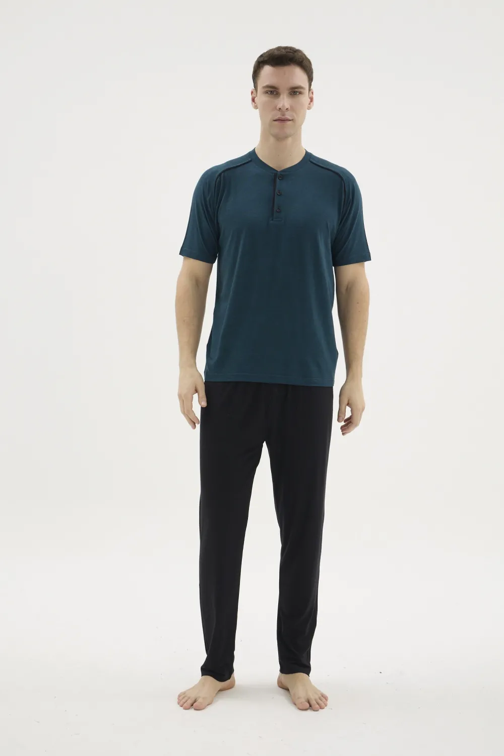 ieg™  KKT-26153 Erkek Midi Yaka Pijama Takımı