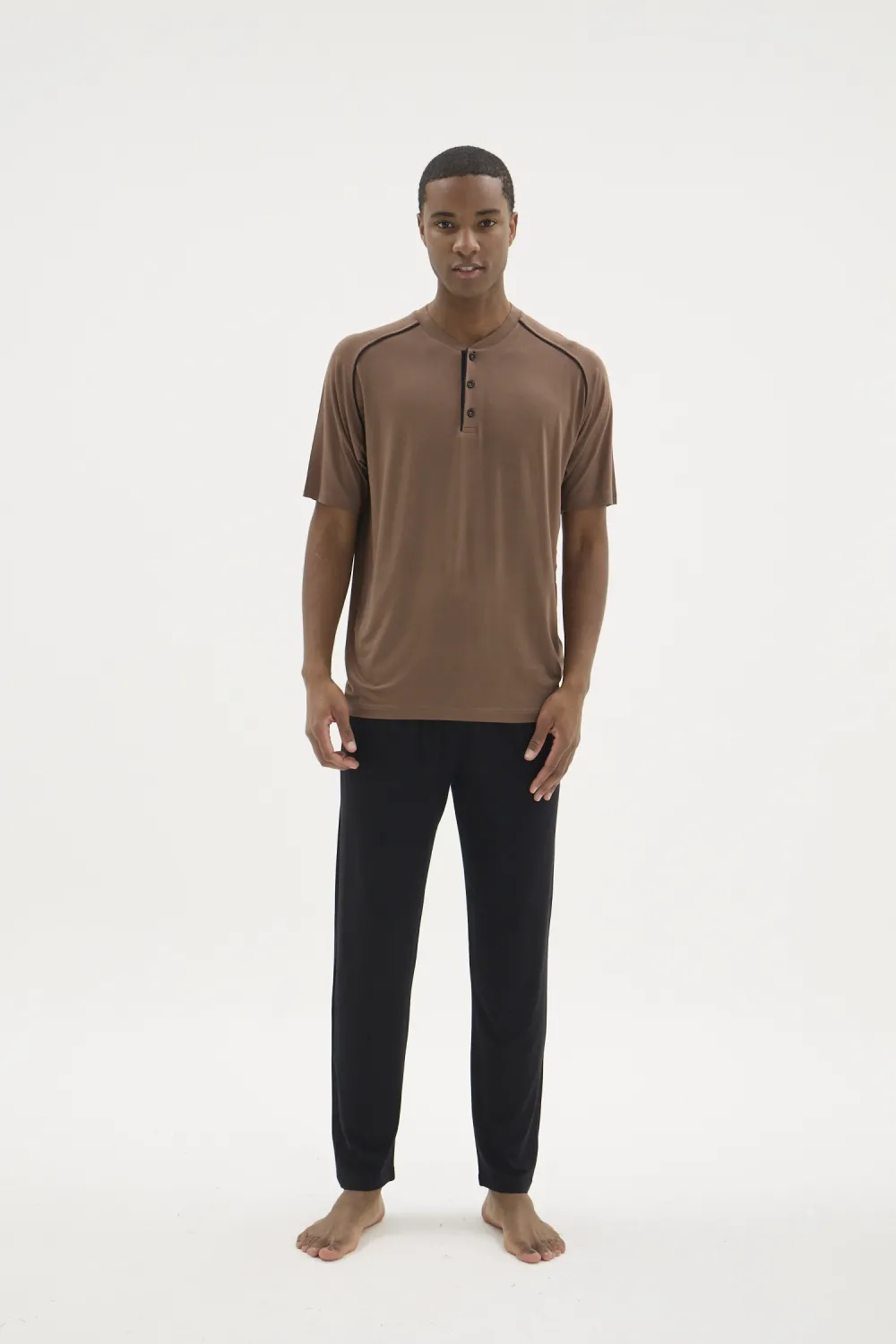 ieg™  KKT-26153 Erkek Midi Yaka Pijama Takımı