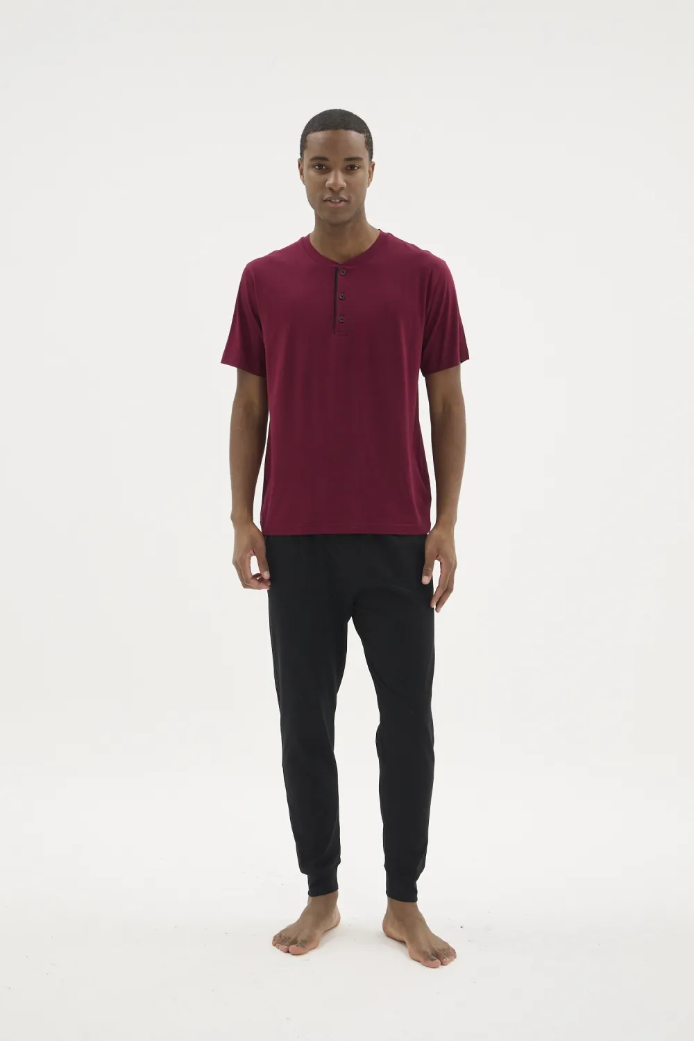 ieg™  KKT-26155 Erkek Midi Yaka Pijama Takımı